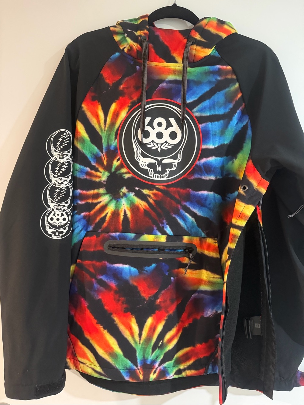 RARE 686 GRATEFUL DEAD COLLAB snow-sport anorak STEAL YOUR FACE